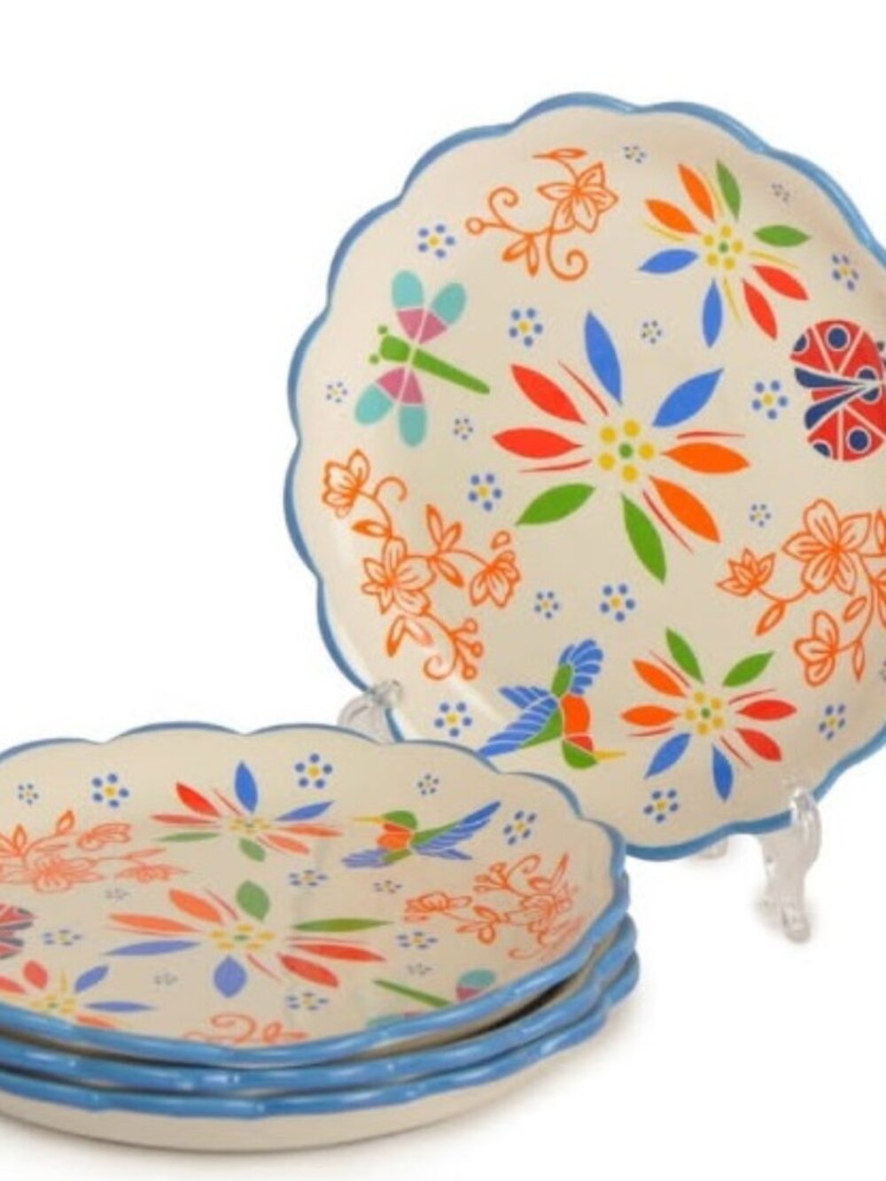 Temp-tations 4 pc Salad / Dessert / Appetizer Plates, GARDNFETTI T49704